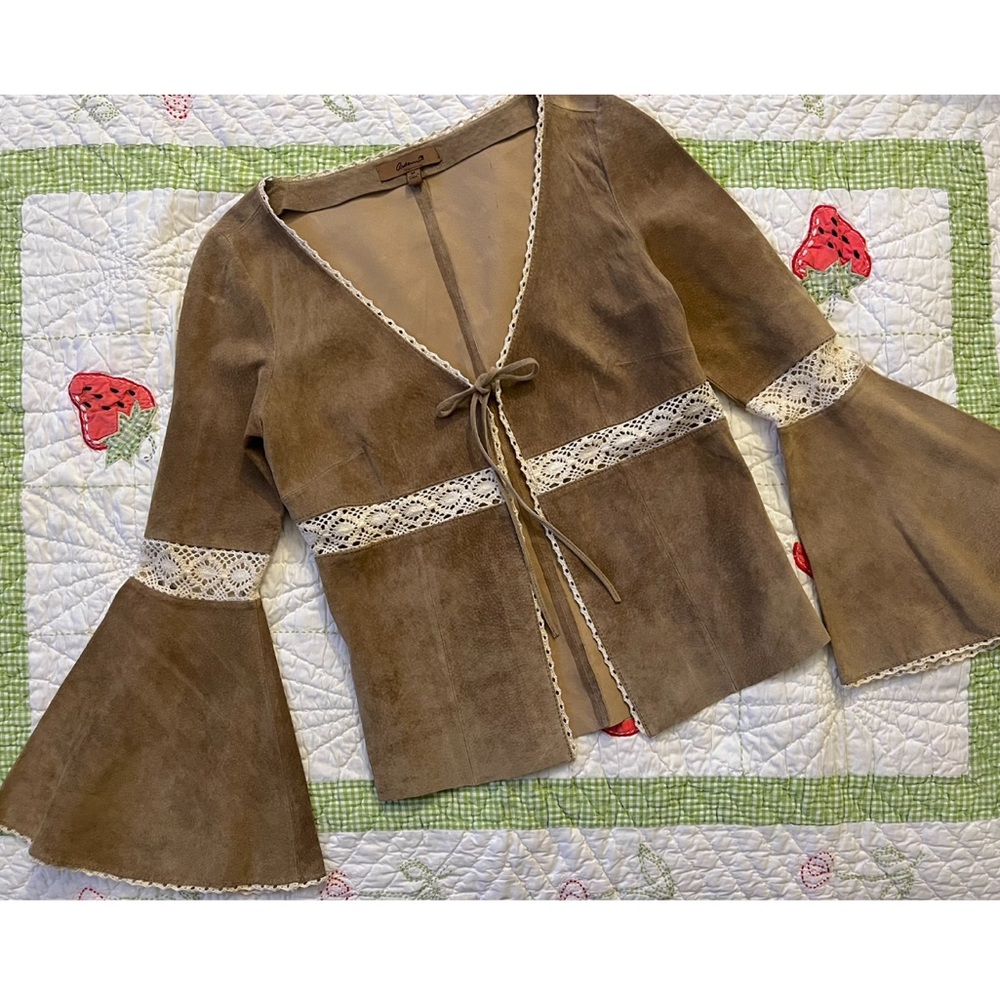 Arden B Leather Top/Cardigan